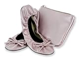Sidekicks Foldable Ballet Flats Shoes w/ Carrying Case PINK SMALL