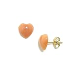 Pink Coral Earrings in 14K Yellow Gold - B0000DYK69