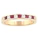 Jewelry : Round Diamond(.18) & Princess Cut Ruby (.33) Band