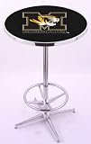 Missouri Tigers Mizzou Chrome Pub Table With Foot Rest