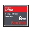 Sandisk 8GB Ultra CF memory card - 30MB/s 200x (SDCFH-008G, Retail Package)