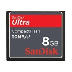 Sandisk 8GB Ultra CF memory card - 30MB/s 200x (SDCFH-008G, Retail Package)