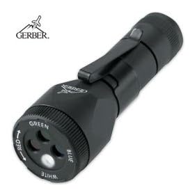 Gerber 22-80016 Recon Multi-color Handy Torch - Flashlight - LED - AA - Aluminum - Black