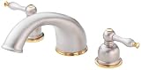 Deck Set Wide Spread Tub Filler by Danze - D302555-SNPV in Satin Nickel with Polished Brass Accents