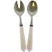 Search : Ivory 2 piece salad servers, French design red handles antique style