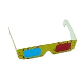 10 Pairs of Red/Cyan Paper 3D Glasses - White Frame
