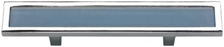 Atlas Homewares 231-BLU-CH Spa Blue 3 in. (76mm) Pull, Polished Chrome