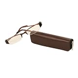 UB Half Rim Fashion Reading Glasses with Zipper Hard Case
