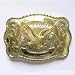 Big Western Eagle Gold and Silver Belt Buckle