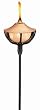 60" x 5" Hammered Polished Copper Yard and Garden Oil Lamp Torch