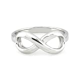 925 Sterling Silver Graduation Infinity Promise Ring - Available Size: 4, 4.5, 5, 5.5, 6, 6.5, 7, 7.5, 8, 8.5, 9