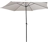 from KD & JAY 3M Crank Handle Aluminium Cream Parasol Garden Umbrella NEW