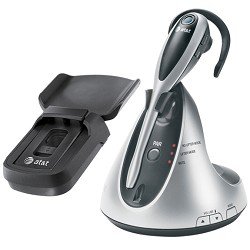 AT&T TL7611 DECT 6.0 Digital Cordless Headset with Headset Lifter Silver/Black