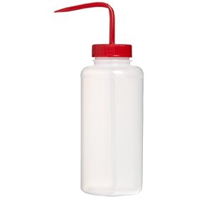 Bel-Art, Scienceware, 116251000, Bottle, Low Density Polyethylene, Wash, Wide Mouth, With/Red Closure, 32oz, 4/Package