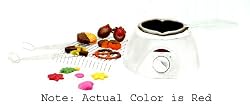 Decadent Chocolate Fondue Melting Pot Set - Red