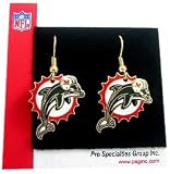 Miami Dolphins EARRINGS - NEW NFL STAINLESS STEEL