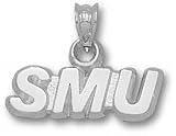 SMU Mustangs Solid Sterling Silver ''SMU'' Pendant