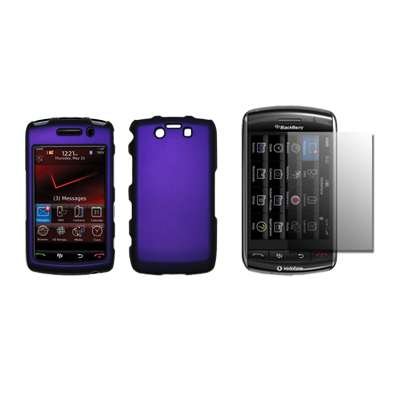 Premium Black Rubberized Snap-On Cover Hard Case Cell Phone Protector + Snap-On Removal Tool for BlackBerry Storm 2 (9550/9520)