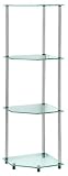 Convenience Concepts Go-Accsense 4 Tier Glass Corner Shelf