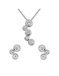 Bubbles Stud Earrings and Necklace Set