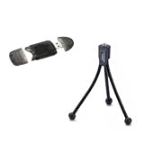 Bendable Mini Tripod and 4-in-1 USB 2.0 Card Reader for Digital Cameras