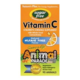Nature's Plus, Source of Life, Animal Parade, Vitamin C, Sugar Free, Natural Orange Juice Flavour, 90 Animals