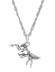 Sterling Silver Praying Mantis Insect Charm with Thin Singapore Chain Necklace