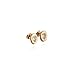Yazilind Gold Plated Cubic Zirconia Heart Design Small Stud Earrings for Women Gift Idea