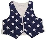 All Star Vest with Embroidered White Stars made in the USA