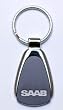 Saab Chrome/Blue Teardrop Keychain