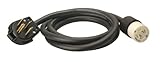 Coleman Cable 01864 Power Distribution Generator Extension Cord, 50-Amp Range Plug (14-50P) to Locking 30-Amp Outlet (L14-30R)