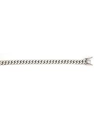 CleverEves 14Kt White Gold Curb Link 7.7mm Bracelet