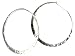 Handcrafted Far Fetched 925 Sterling Silver Hammered Hoop 32 mm Earrings - Comes in Gift Packaging