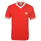 ScoreDraw Retro Manchester United 1977 Home Shirt Red Medium
