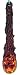 Hanging Bloody Skull with Entrails Gory Halloween Prop