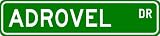 ADROVEL Street Sign ~ Personalized Family Lastname Sign ~ Gameroom, Basement, Garage Sign Novelty** ALUMINUM METAL