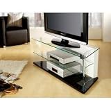 VCM Cadiz TV-M&ouml;bel Schwarzlack / Glas