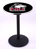 Northern Illinois University Pub Table With Chrome Edge