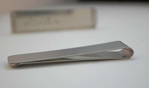 Money Clip for Men Silver Stainless Steel Card Holder + Velvet Gift Bag ** FATHERS DAY GIFT **