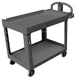 Rubbermaid 4500-88 BLA Small 2-shelf Blk Rubbermaid Utility Cart