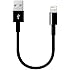Original iProtect&reg; 15cm USB Ladekabel u Datenkabel 0,15m f&uuml;r iPhone 5 5s 5c, iPhone 6, iPod Touch 5G, iPad mini, iPad mini 2, iPad 4, iPad Air, iPad Air 2, iPod Nano 7G - in schwarz