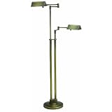 Buy House Of Troy PIN400-2-AB Pinnacle Collection Portable Halogen 2-Light Floor Lamp,... by House of Troy