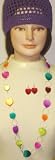 Silver Plated Long Chain Necklace with Various Color Circle and Earrings for Women and Teens...