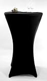 Stretch Tischhusse Stehtischhusse Ø80-85cm schwarz