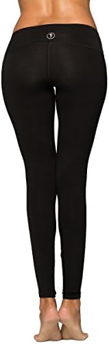 Black Long Yoga Leggings by YOGiiZA in Pima Organic Cotton