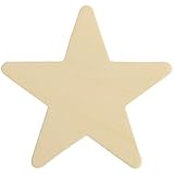 Wood Star 3-3/4 inch, Natural Unfinished Wooden Star Cutout Shape (3-3/4") - Bag of 25