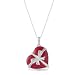 Women's Sterling Silver Diamond Pendant Necklace (0.02 cttw, I-J Color, I2 Clarity), 18