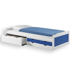Funktionsbett Kojenbett Schubladenbett ANDREA wei�-blau