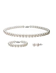 PremiumPearl Freshwater Pearl Set 14K Gold AAA Quality
