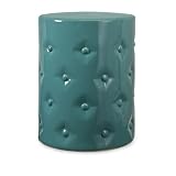Vivid Turquoise Ceramic Garden Stool